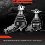 4 Pcs Front Lower & Upper Ball Joint for Dodge Dakota 00-04 Durango 2000-2003 RWD