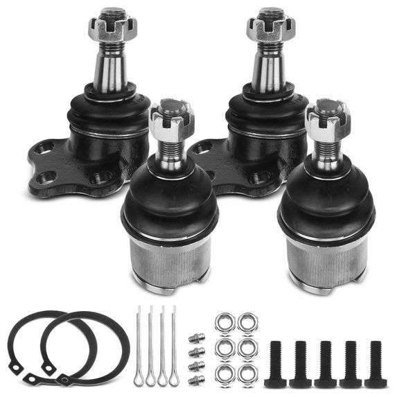 4 Pcs Front Lower & Upper Ball Joint for Dodge Dakota 2000-2004 Durango 2000-2003