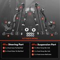 10 Pcs Front & Rear Stabilizer Bar Link & Tie Rod End & Ball Joint for Audi TT Quattro