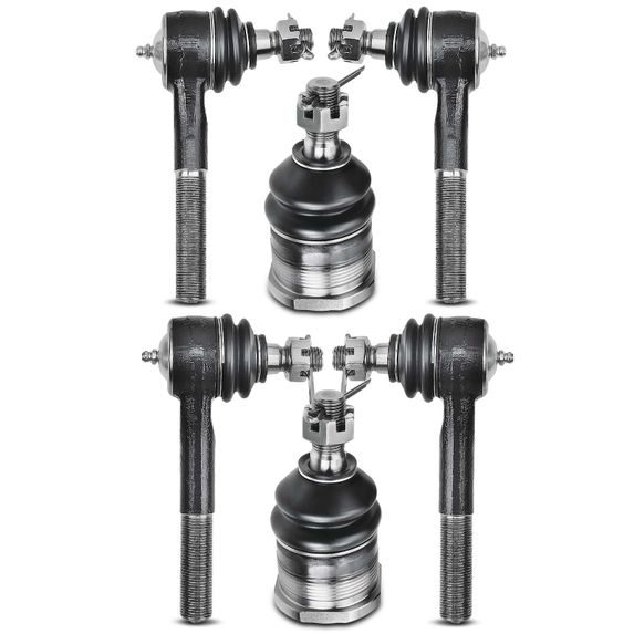 6 Pcs Front Upper Ball Joint Inner & Outer Tie Rod Ends for Dodge Ram 1500 Van B100