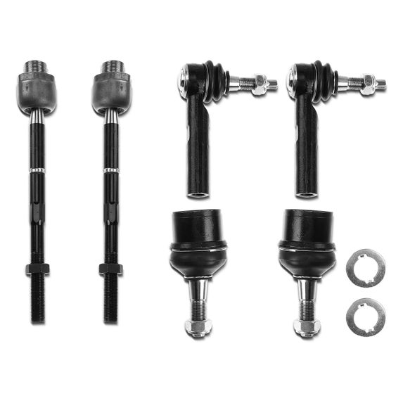 6 Pcs Inner & Outer Tie Rod End with Ball Joint for Dodge Durango Chrysler Aspen