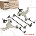 8 Pcs Control Arm & Ball Joint & Bar Link for 2002 Volvo S60