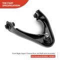 8 Pcs Front Control Arm with Ball Joint Tie Rod End Link Kit for Honda CR-V 1997-2001