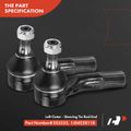 6 Pcs Control Arm & Tie Rod End & Ball Joint for 2004 Volkswagen Jetta