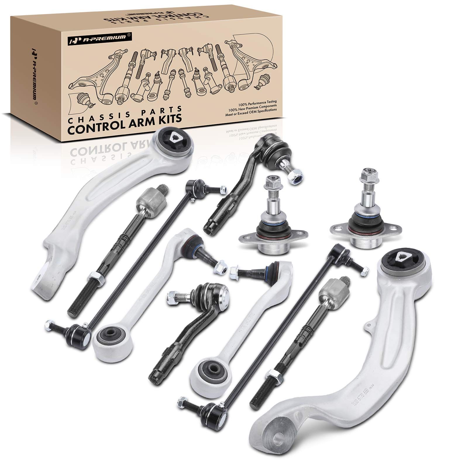 14PC Suspension Kit For Toyota 4Runner & Lexus GX470 (2003-2009) – Control Arms, Tie Rods, Sway Bar Links