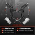 6 Pcs Control Arm with Ball Joint & Tie Rod End for 2014 Ford Taurus