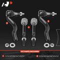 4 Pcs Front Inner & Outer Tie Rod End for 2018 Dodge Durango