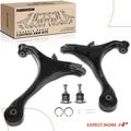 4 Pcs Front Control Arm with Ball Joint for Honda Civic 2001-2005 L4 1.3L 1.7L