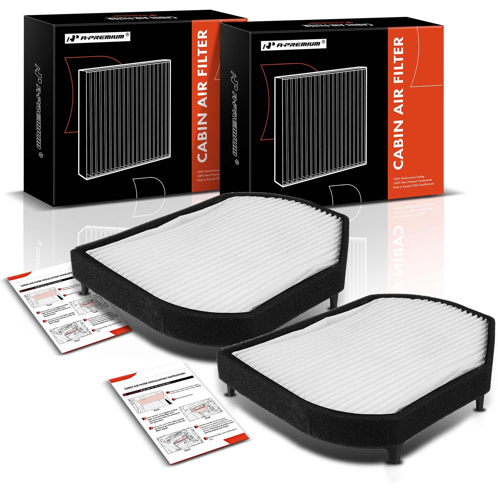 2 Pcs Activated Carbon Cabin Air Filter for 1996 Mercedes-Benz C280