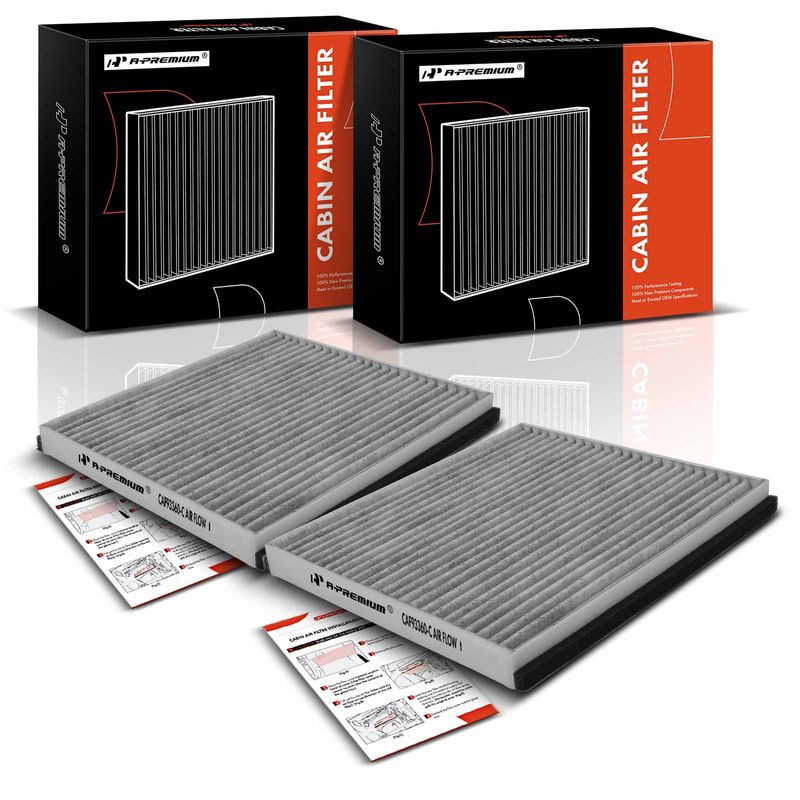 2 Pcs Activated Carbon Cabin Air Filter for 2000 Volvo S40