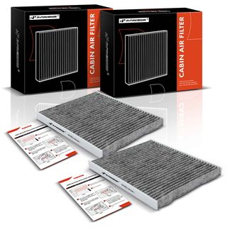 2 Pcs Activated Carbon Cabin Air Filters for Jeep Wrangler 18-23 Gladiator 20-22