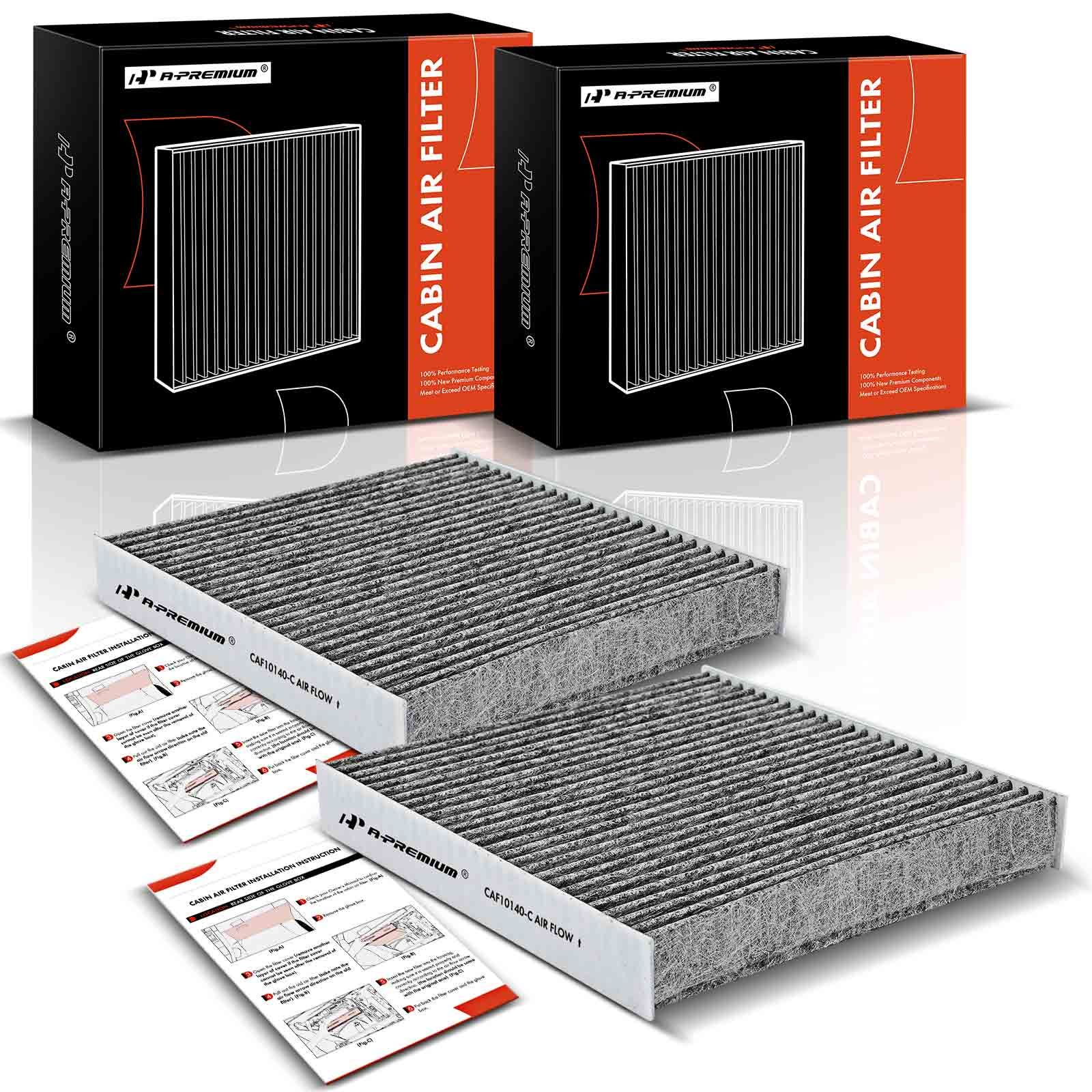 2 Pcs Activated Carbon Cabin Air Filters for 2016 Mitsubishi Outlander