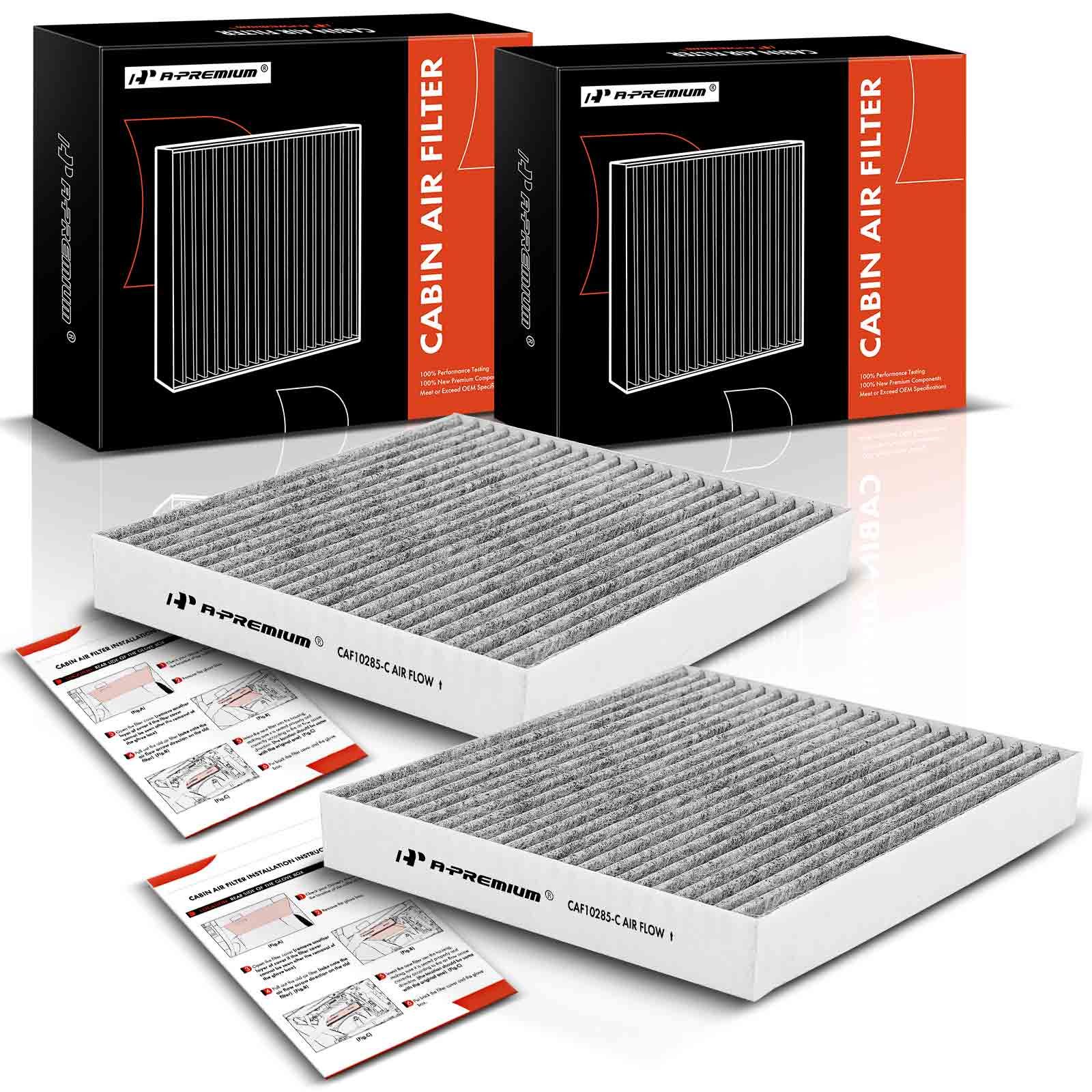 2 Pcs Activated Carbon Cabin Air Filters for Lexus IS350 LS460 CT200h