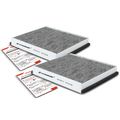 2 Pcs Activated Carbon Cabin Air Filter for 2007 Volvo V50