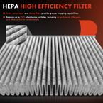 2 Pcs Activated Carbon Cabin Air Filters for Dodge Grand Caravan Ram C/V Chrysler