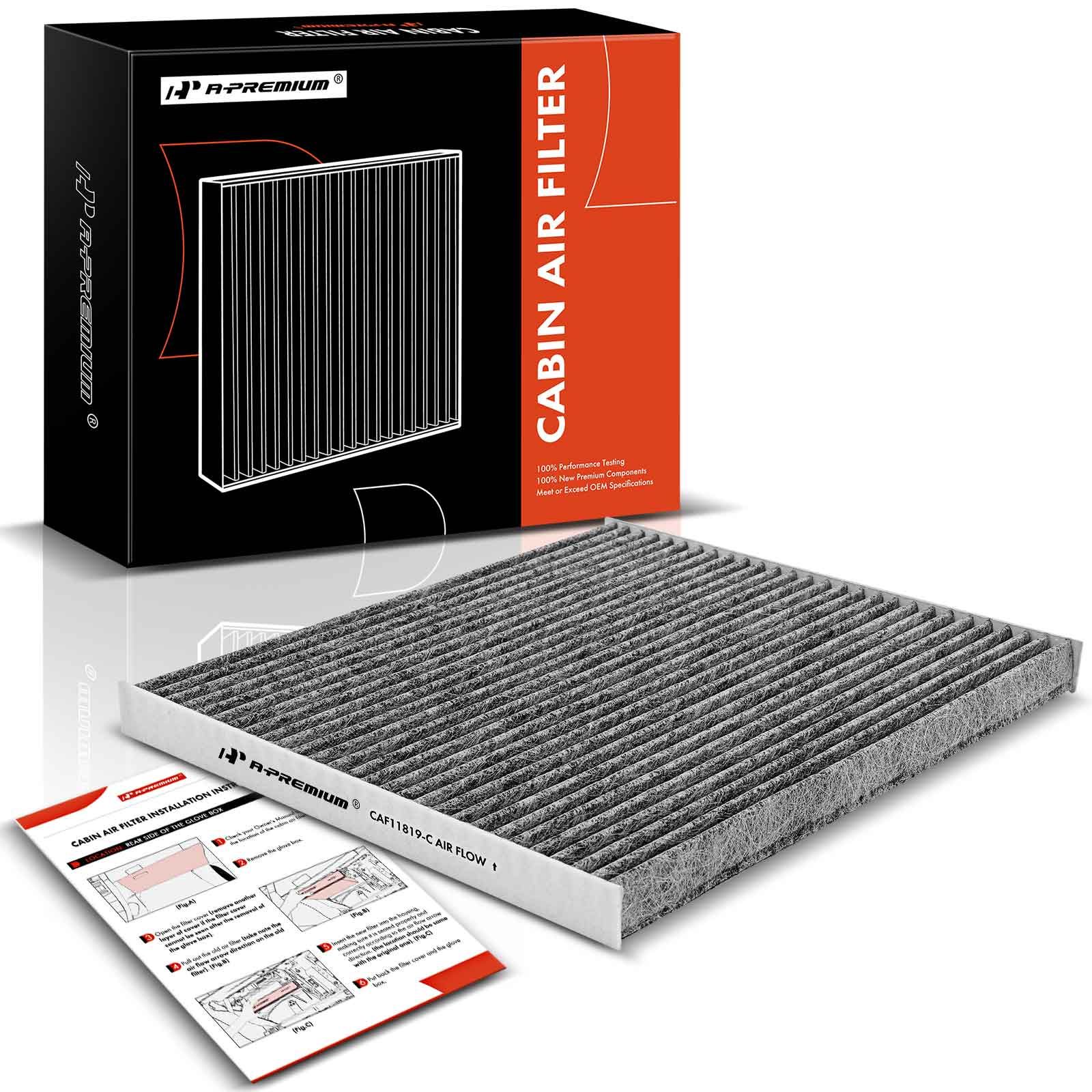 2-Pack Activated Carbon Cabin Air Filter For Chevy Tahoe, GMC Sierra, Cadillac XT4, Buick Enclave (2013-2024)