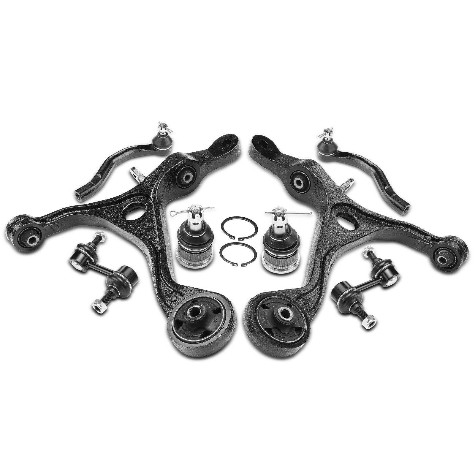 8 Pcs Control Arm with Ball Joint & Tie Rods End