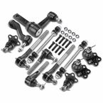 12 Pcs Front Idler Arm & Pitman Arm Stabilizer Bar End Link for Dodge Ram 1500 00-20