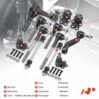 12 Pcs Front Idler Arm & Pitman Arm Stabilizer Bar End Link for Dodge Ram 1500 00-20
