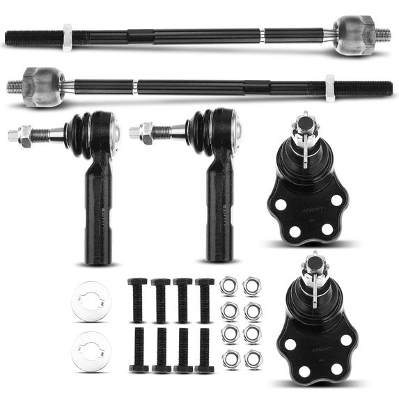 6 Pcs Inner & Outer Tie Rod End Front Lower Ball Joint for Dodge Dakota Durango RWD