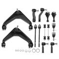 14 Pcs Front Control Arm with Ball Joint Tie Rod End for 2010 GMC Sierra 3500 HD