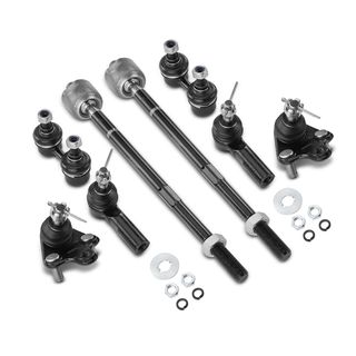 8 Pcs Front Ball Joint & Tie Rod End & Stabilizer Bar Link for Toyota Corolla 93-95