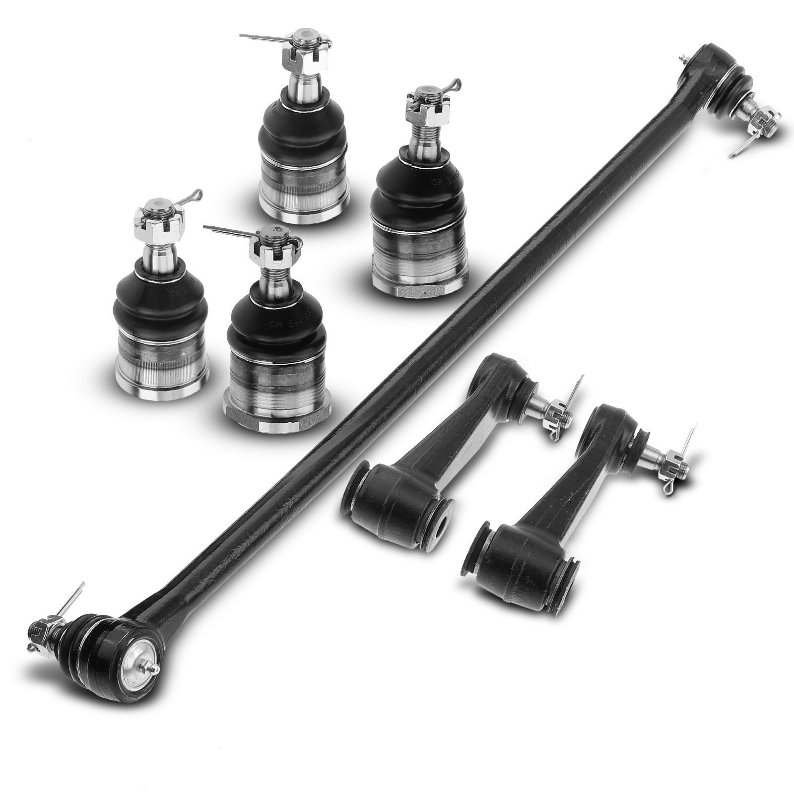 7 Pcs Front Idler Arm & Drag Link Ball Joint Kit for Dodge Ram 1500 Van