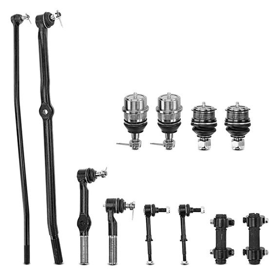 12 Pcs Front Tie Rod End Ball Joints Sway Bar Links for Dodge Ram 1500 94-95 2500