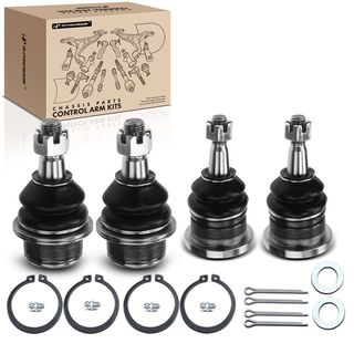 4 Pcs Front Lower & Upper Ball Joint for Chevrolet Silverado 1500 Cadillac GMC
