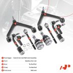 10 Pcs Control Arm & Ball Joint & Sway Bar Link & Tie Rod End for Dodge Durango