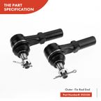 10 Pcs Inner & Outer Tie Rod Ends with Ball Joints for Dodge Ram 1500 2500 3500 RWD