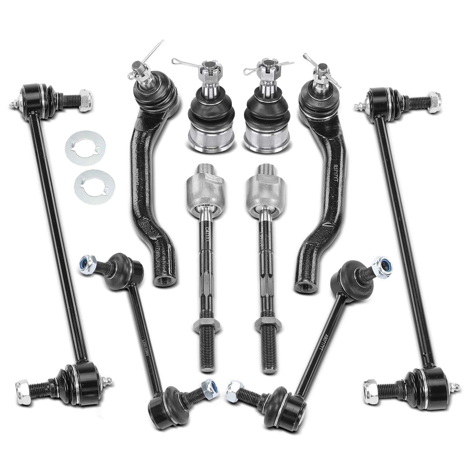 10 Pcs Sway Bar Link & Ball Joint & Tie Rod