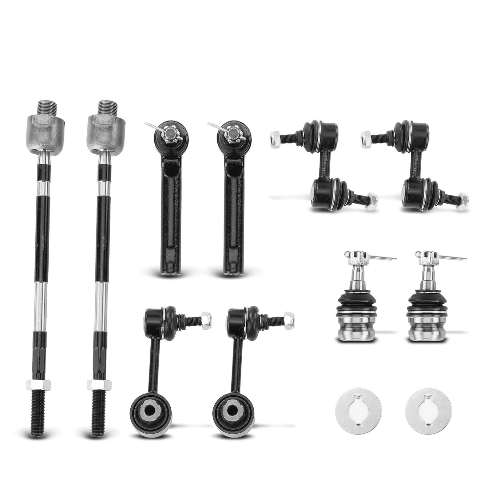 10 Pcs Front & Rear Stabilizer Bar Link & Ball Joint Tie Rod End for