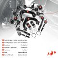 12 Pcs Control Arm with Ball Joint & Tie Rod End & Sway Bar Link for Honda Civic