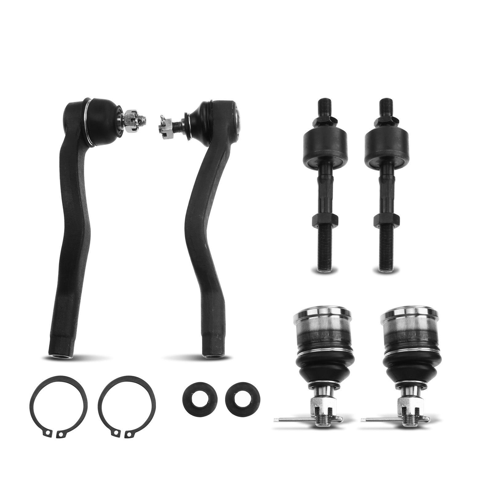 6 Pcs Front Tie Rod End with Ball Joint