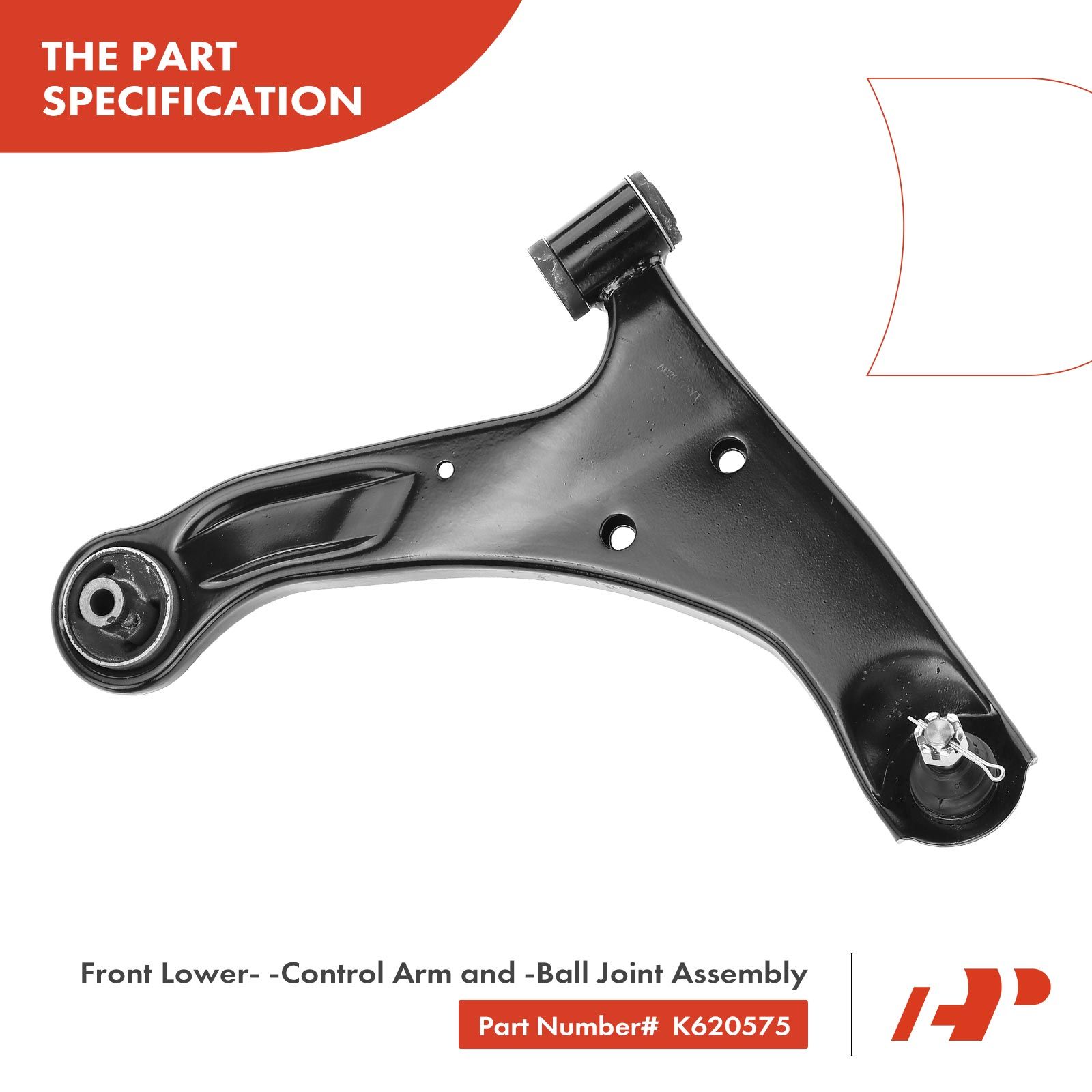 A-Premium 2 x Front Lower Control Arm， with Ball Joint ＆ Bushing