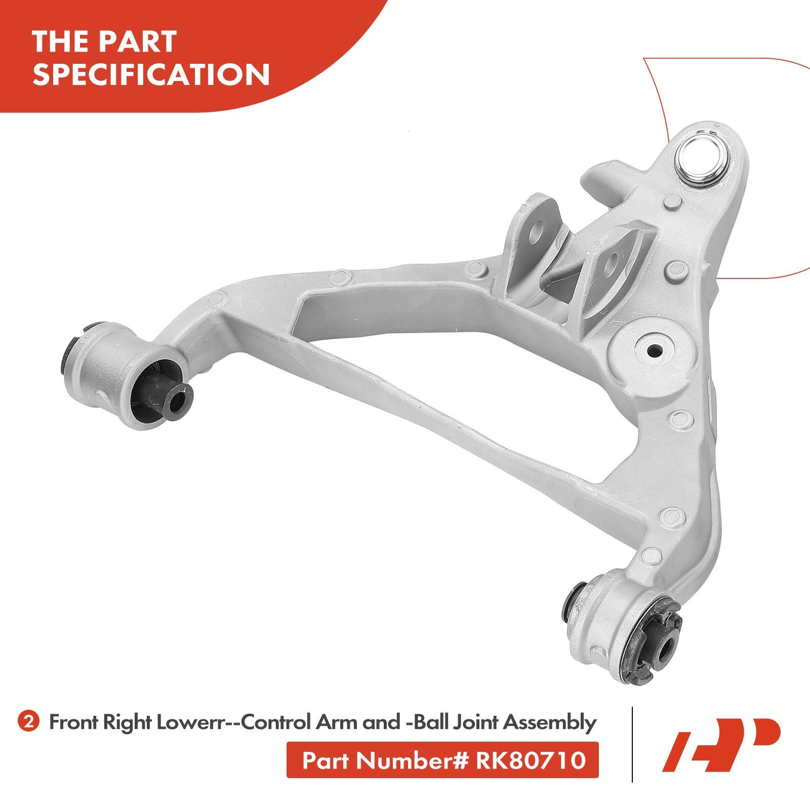 A-Premium.com | 2 Pcs Front Lower Control Arm with Ball Joint for