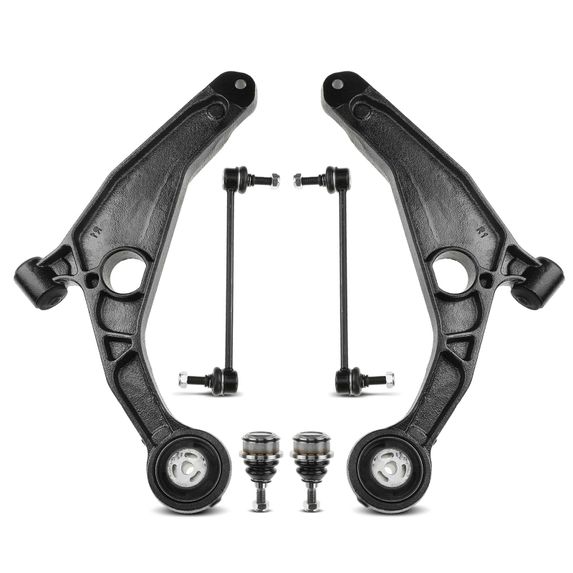 6 Pcs Front Control Arm & Ball Joint & Sway Bar Link for Dodge Journey 09-12