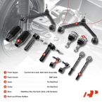 12 Pcs Front & Rear Control Arm Sway Bar Link Tie Rod End for Dodge Durango Chrysler