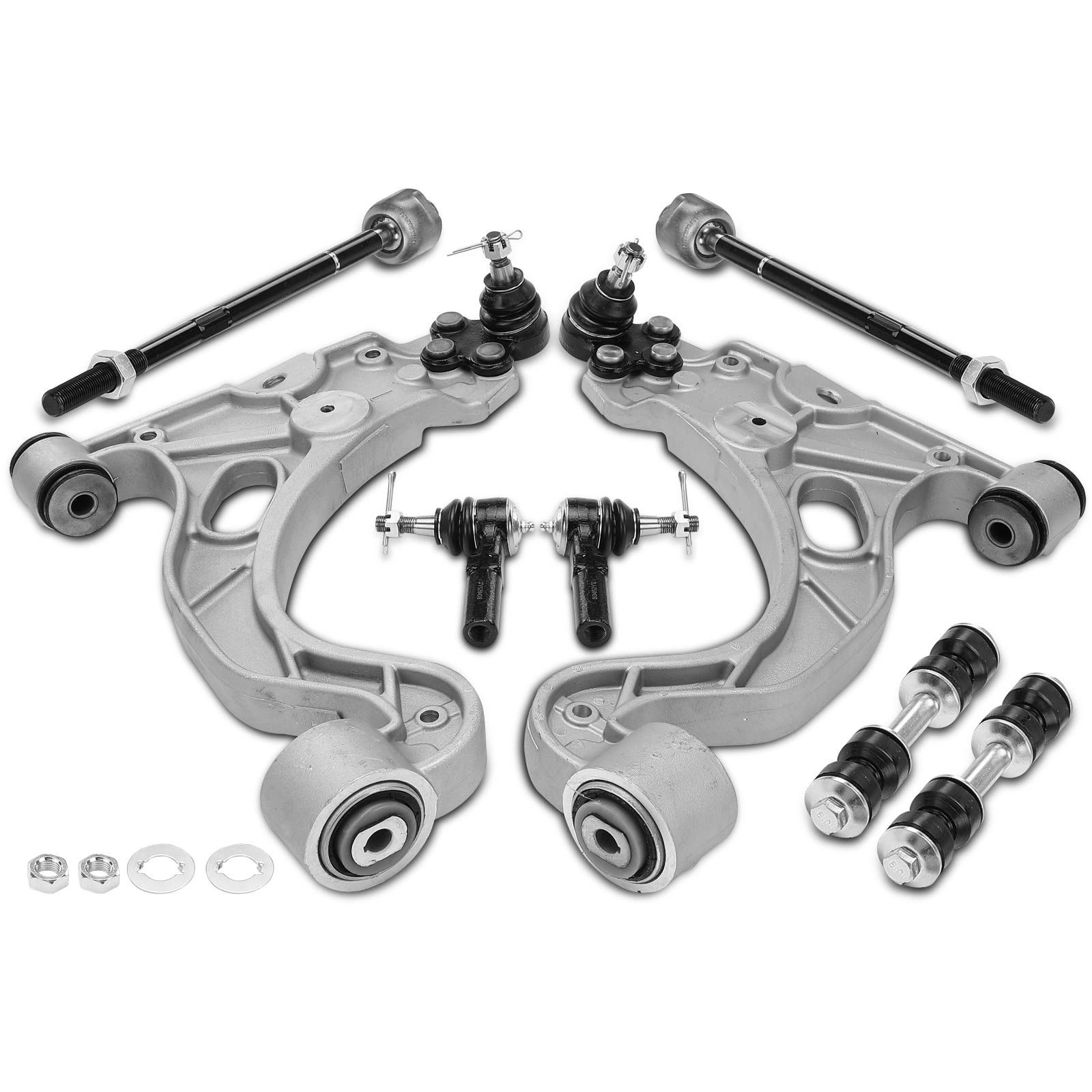 8 Pcs Control Arm with Ball Joint & Tie Rod End for 2002 Buick LeSabre