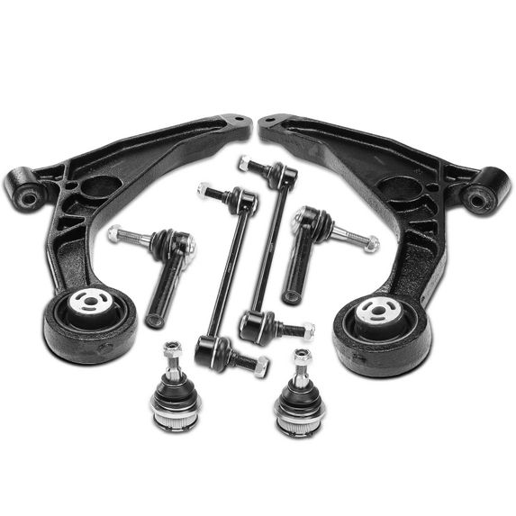 8 Pcs Control Arm with Ball Joint Sway Bar Link Tie Rod End for Dodge Journey