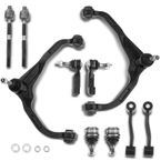 10 Pcs Front Control Arm with Ball Joint Sway Bar Link Tie Rod End for Dodge Nitro