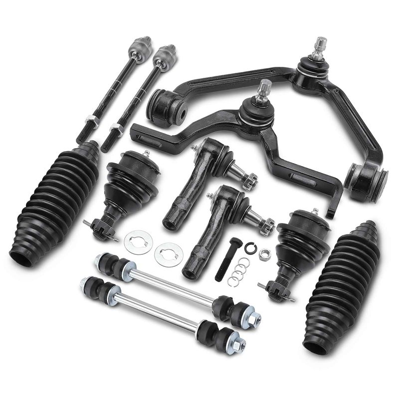 12 Pcs Control Arm with Ball Joint Sway Bar Tie Rod for 1998-2001 Mazda B3000