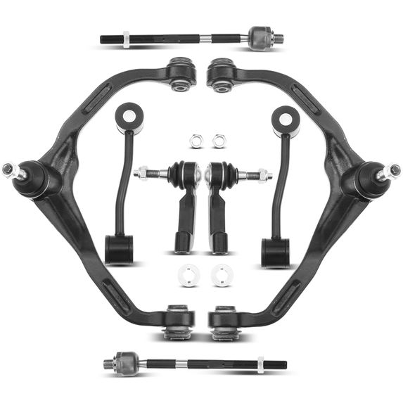 8 Pcs Front Control Arm with Ball Joint Stabilizer Bar End Link for Dodge Nitro