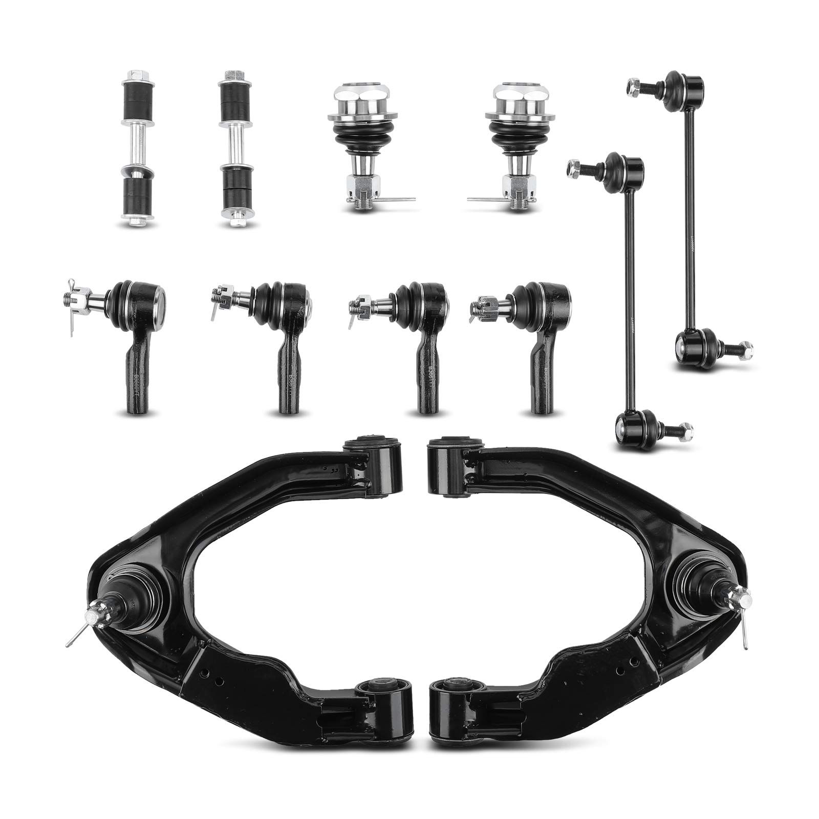 A-Premium.com | 12 Pcs Front & Rear Control Arm with Ball Joint