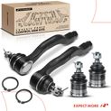4 Pcs Front Tie Rod Ends & Ball Joints for Acura Integra 94-01 Honda Civic 92-00