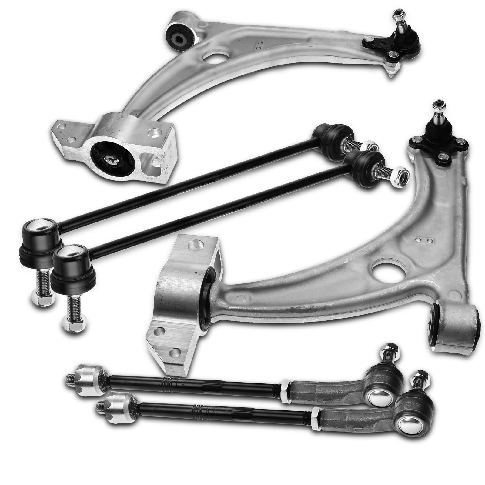 8 Pcs Front Control Arms Ball Joints Sway Bar End Links Kit for VW CC