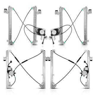 4 Pcs Front & Rear Power Window Regulator with Motor for Silverado Sierra