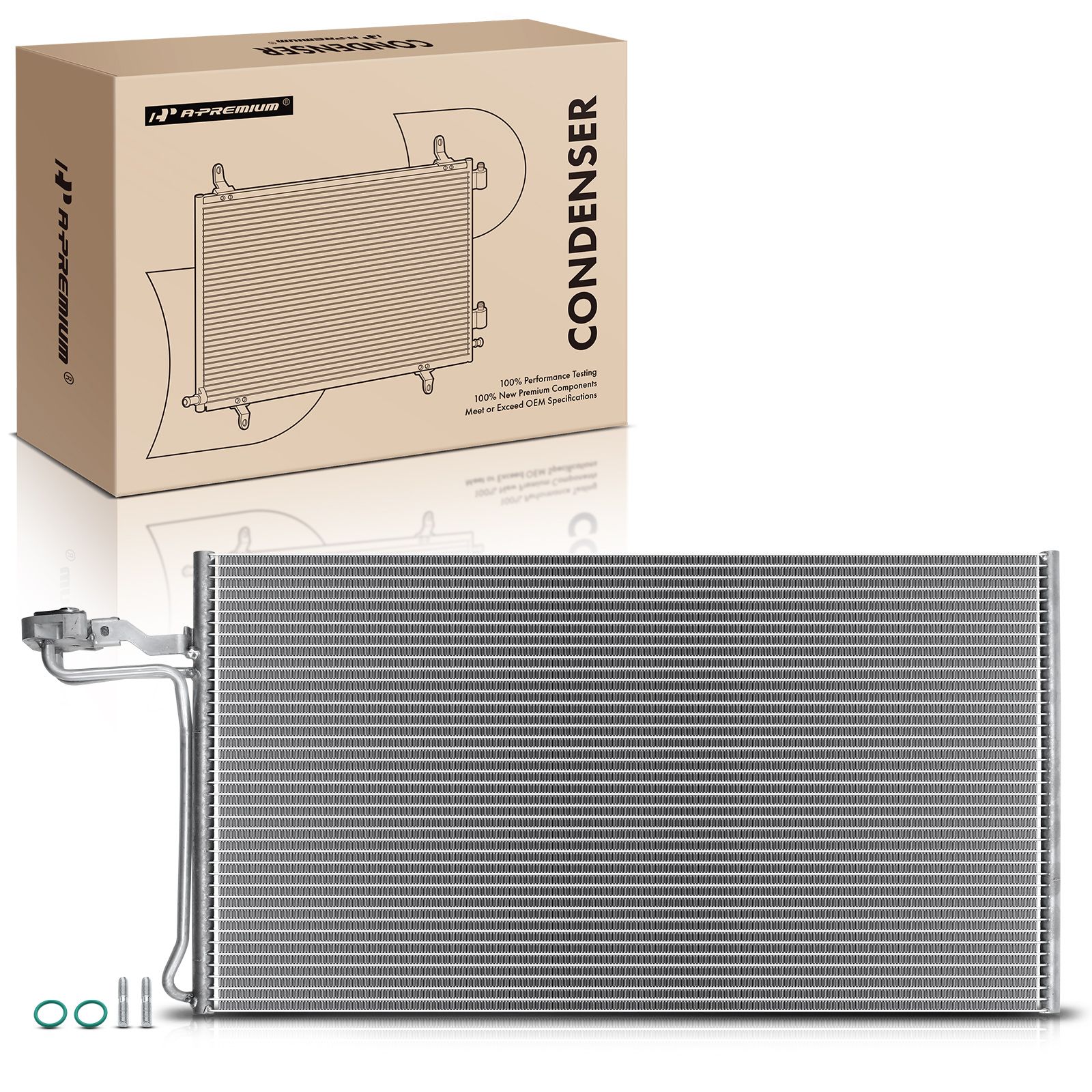 A-Premium A/C Condenser Compatible With Volvo C30 C70 S40 V50 2004-2008 - Replacement For OEM # 3438, 30647931