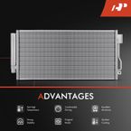 AC Condenser with Receiver Drier for Fiat 500L 2014 2015-2020 L4 1.4L